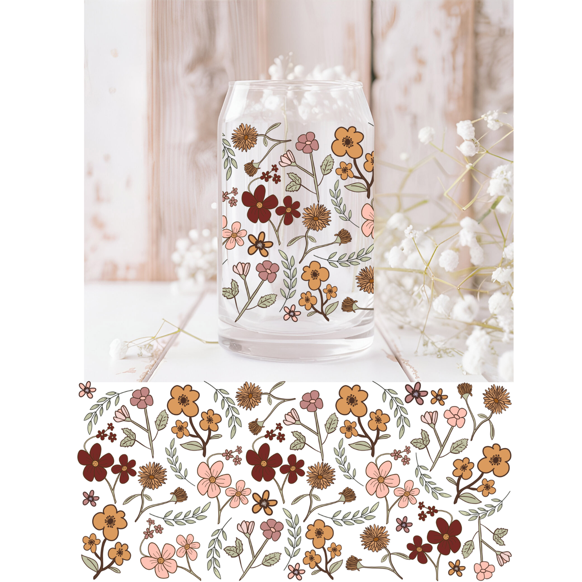 Wildflowers UVDTF Cup Wrap