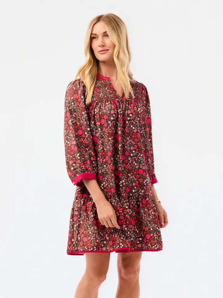 Mary Square Audrey Smocked Dress | Granada Glen Cocoa