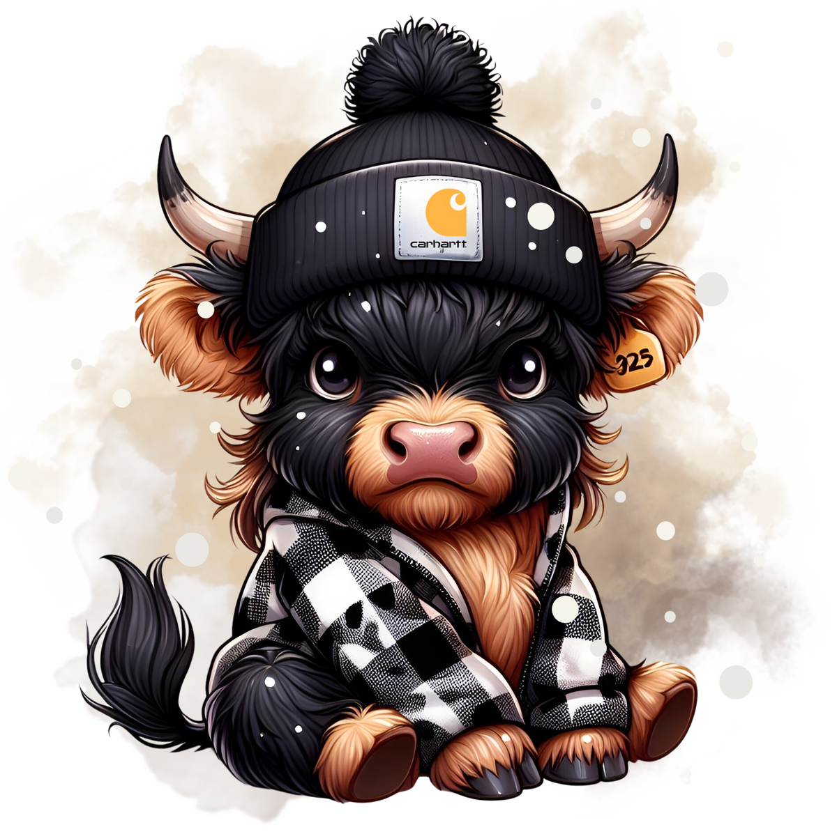 Christmas Carhart Highland DTF Transfer