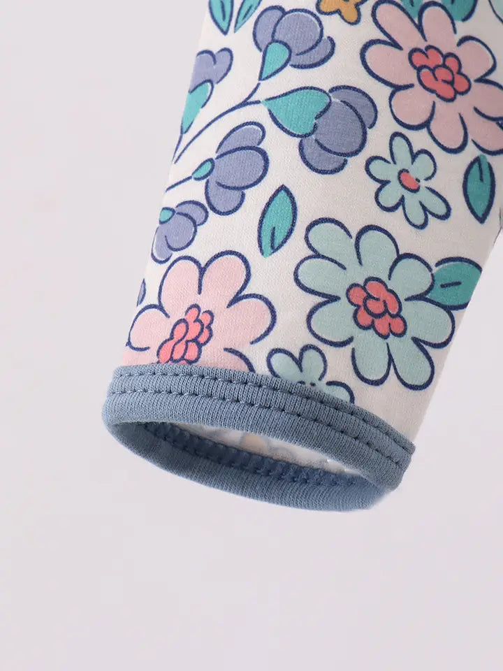 Blue Floral Blessed Embroidery Gown