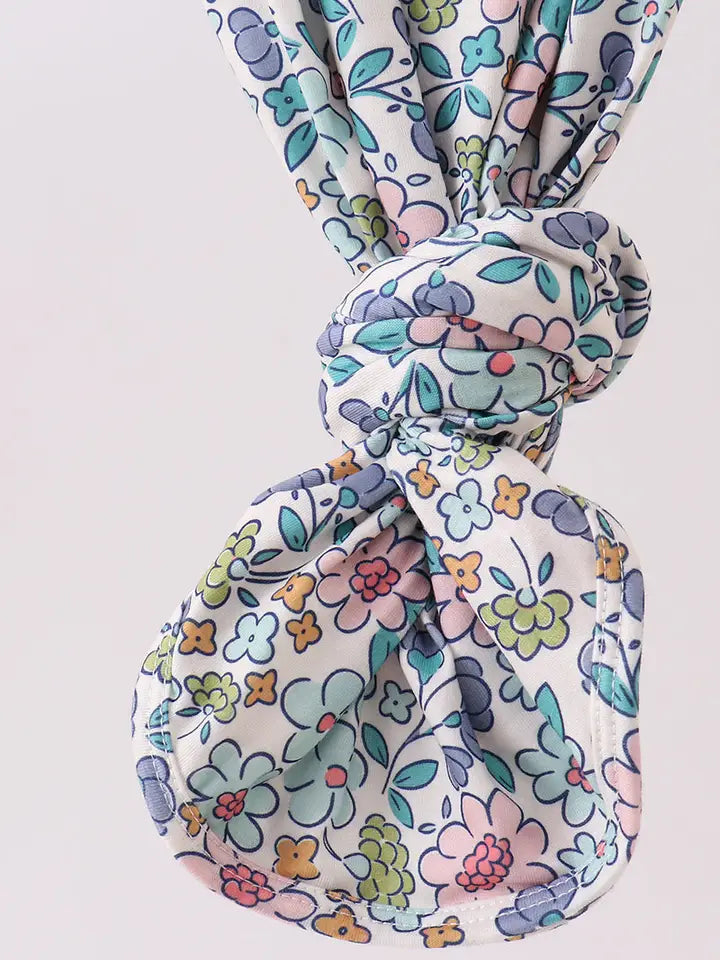 Blue Floral Blessed Embroidery Gown