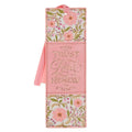 Bookmark Faux Leather Coral Trust in the Lord Isa 40:31