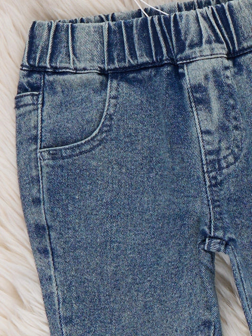 Bow Sparkle Denim Bell Bottoms