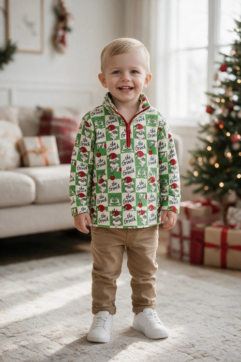 Boys Multi Printed Long Sleeve Pullover Top