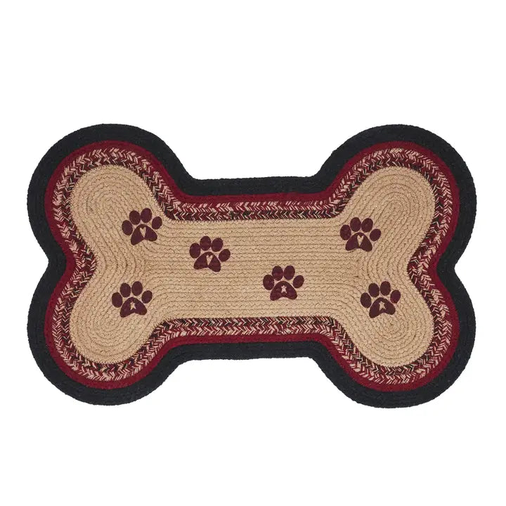 Braided Bone Shaped Dog Bowl Mat 15x23 – Connell
