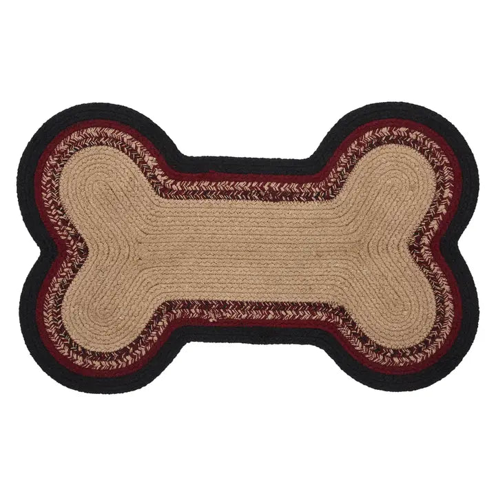 Braided Bone Shaped Dog Bowl Mat 15x23 – Connell