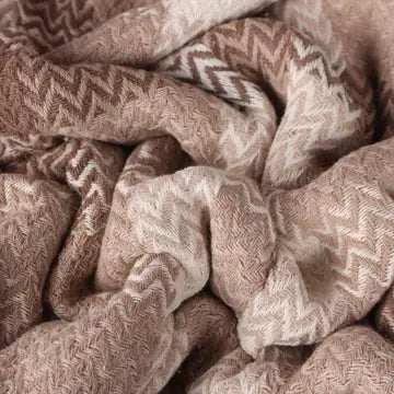 Brown Organic Turkish Throw Blanket, 79x89 in