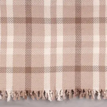 Brown Organic Turkish Throw Blanket, 79x89 in