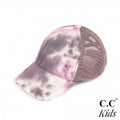 C.C. KIDS Kids Tie-Dye Criss Cross Pony Cap