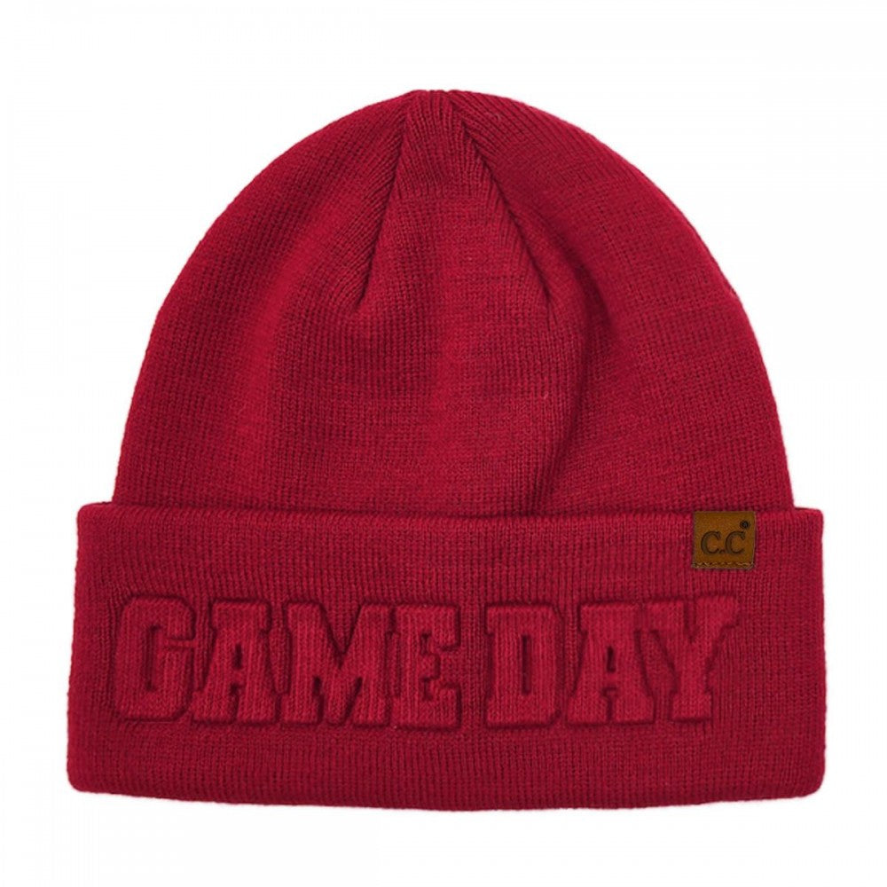 C.C Game Day Embossed Cuff Beanie