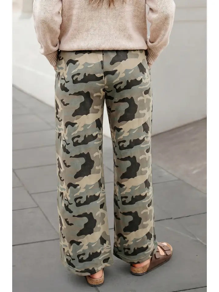 Camouflage Print Casual Pants