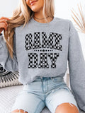 Checkered Distressed Gameday Sweatshirt