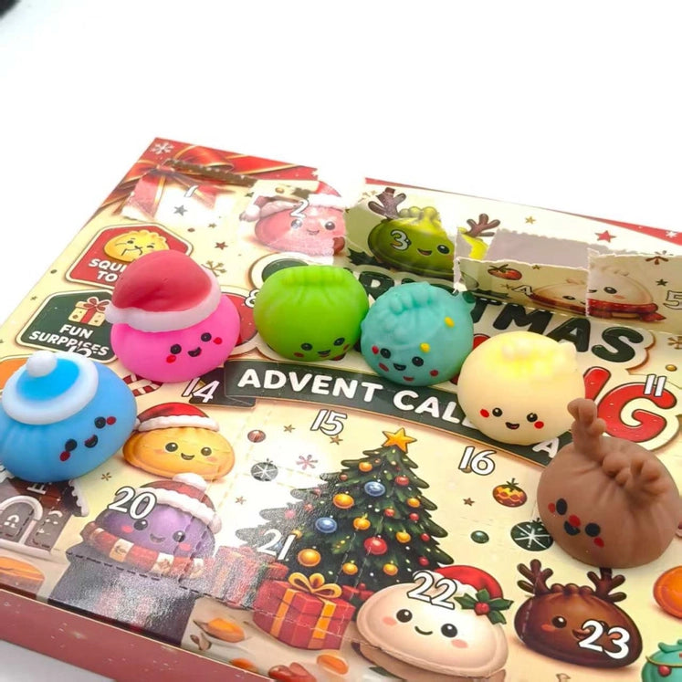Christmas Advent Calendar — 24 Mystery Dumpling Squishy Toys