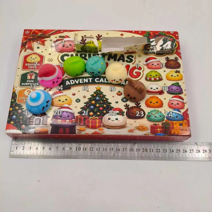 Christmas Advent Calendar — 24 Mystery Dumpling Squishy Toys