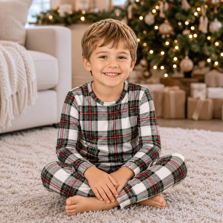 Christmas Plaid Family Matching Soft Bamboo Pajamas