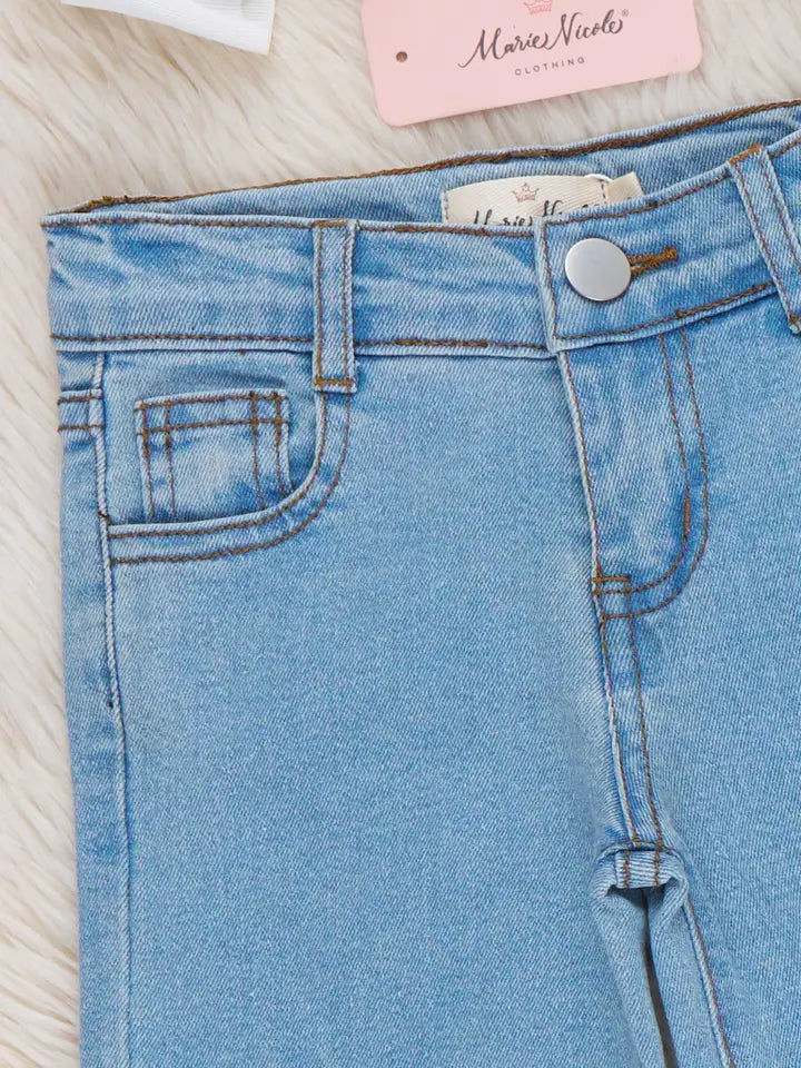 Classic Denim Bell Bottom Pants