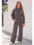 Cozy Long Sleeve Pullover Pocket Shift Pants 2pcs Sets