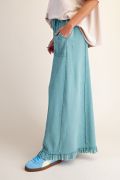 EASEL LACE MIX WASHED TERRY WIDE PANTS