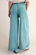 EASEL LACE MIX WASHED TERRY WIDE PANTS