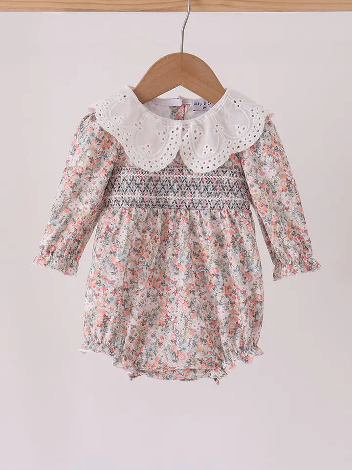 Floral Smocked Lace Bubble