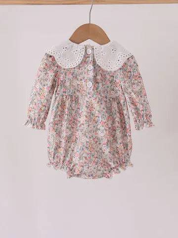 Floral Smocked Lace Bubble