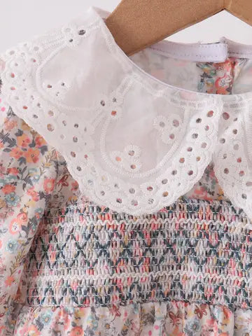 Floral Smocked Lace Bubble