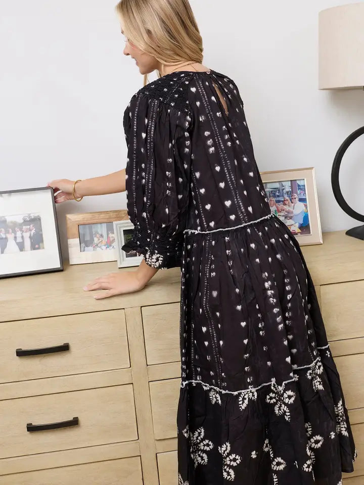 Gypsy Heart Dress in Midnight Ink