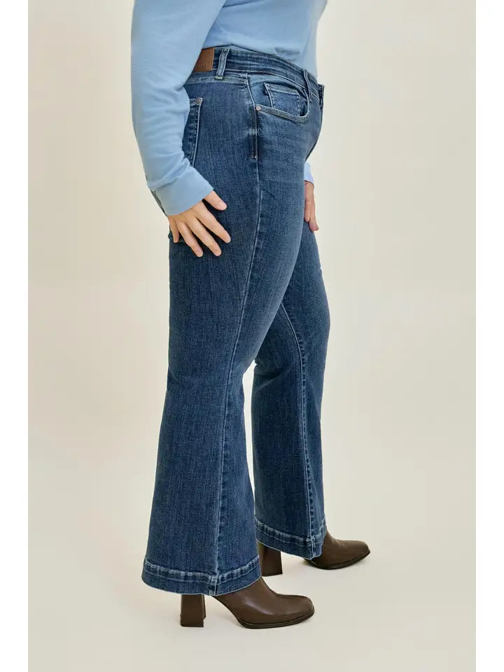 Judy Blue Hw Petite Trouser Flare - Plus Jeans
