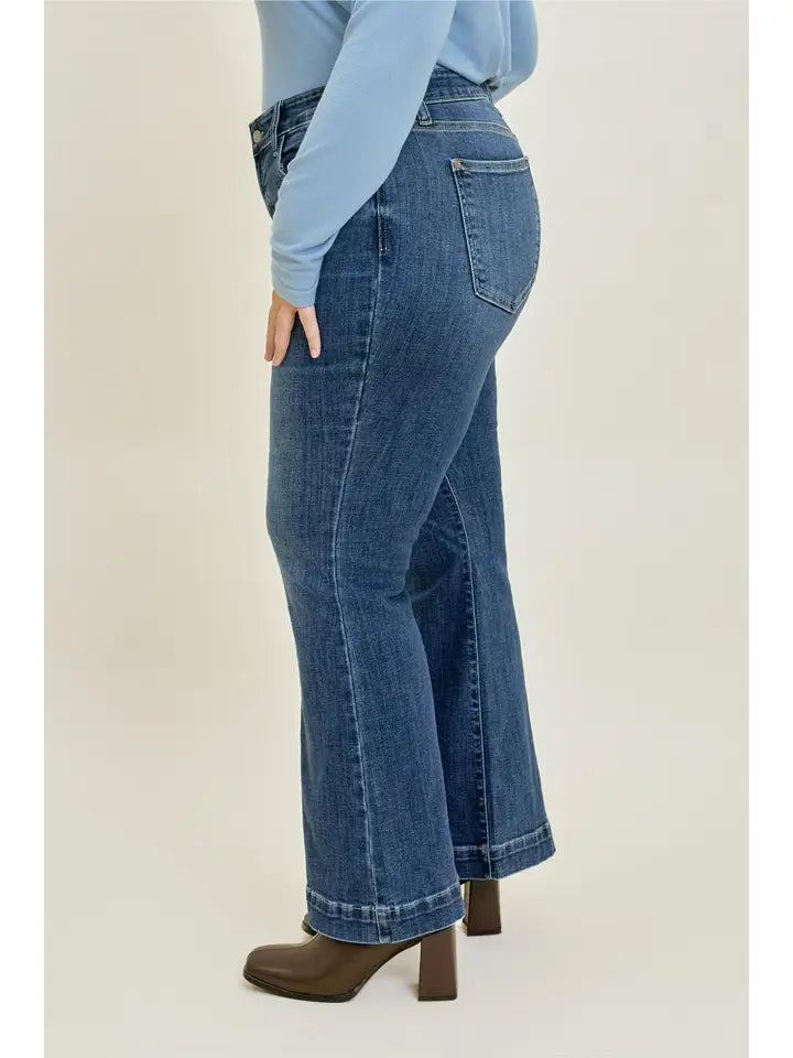 Judy Blue Hw Petite Trouser Flare - Plus Jeans