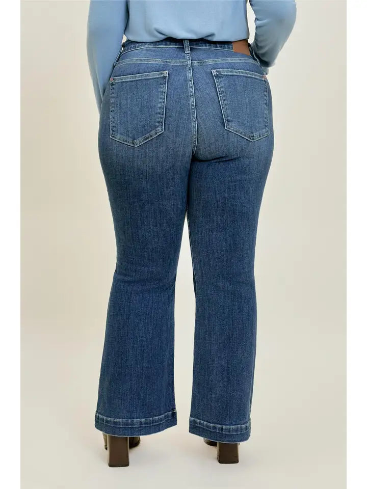 Judy Blue Hw Petite Trouser Flare - Plus Jeans