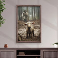I Am Found Collection Framed Linen Art - Lamb
