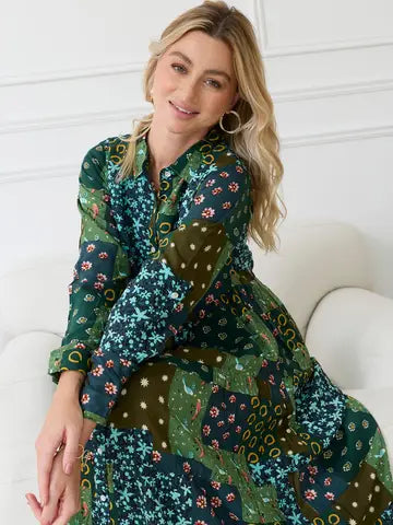 Julianna Colorblock Drop Waist Dress