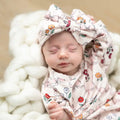 Kids Mod Pink Floral Bow Baby Gown Set