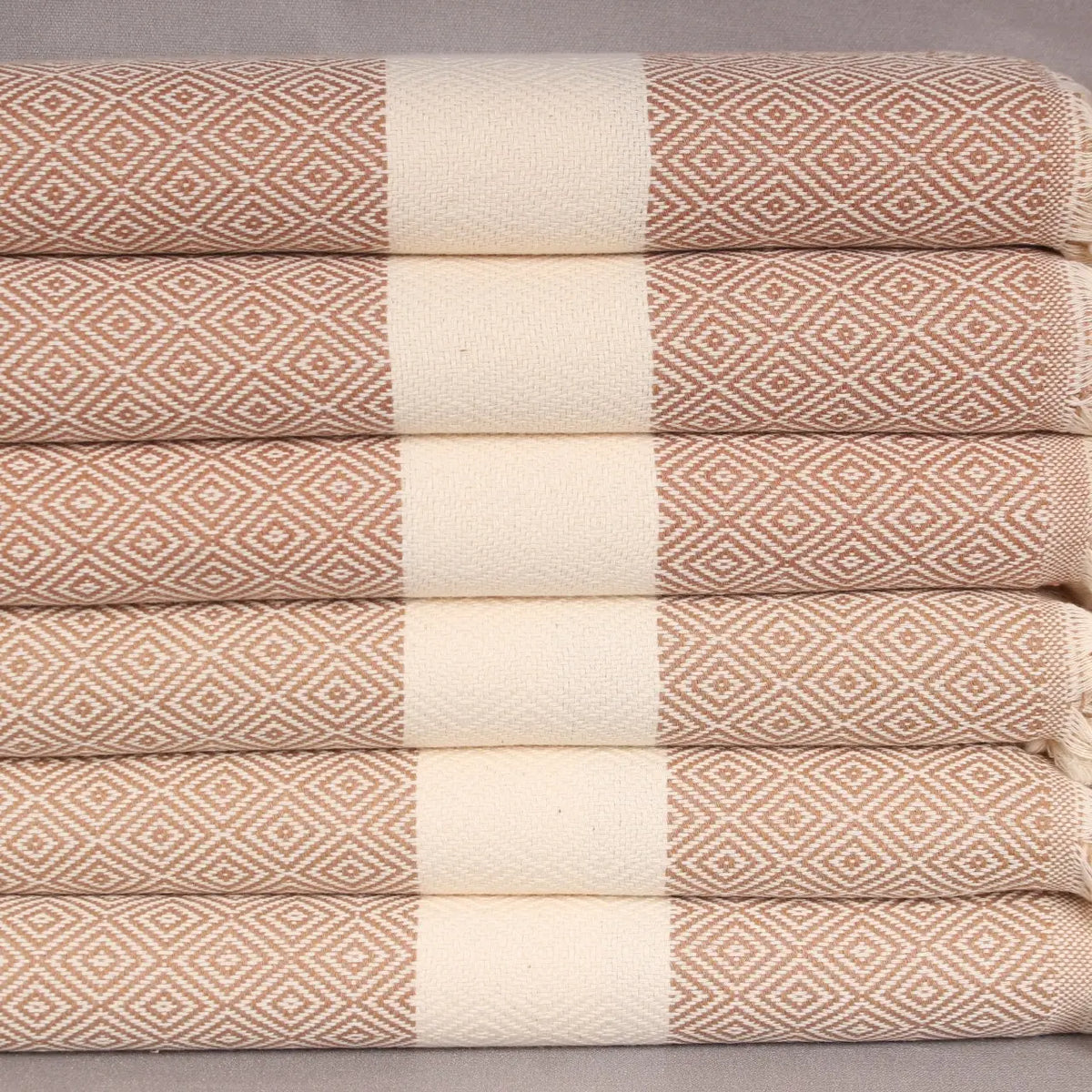 Light Brown Organic Turkish Kitchen Towel, 20x36 in