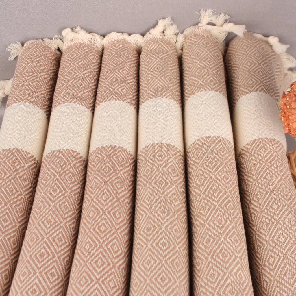 Light Brown Organic Turkish Kitchen Towel, 20x36 in