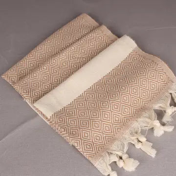 Light Brown Organic Turkish Kitchen Towel, 20x36 in