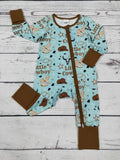 Little Cowboy Western Printed Zipper Sleeper