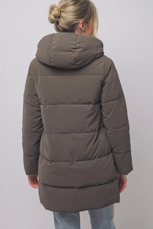 Long Hooded Puffer Jacket