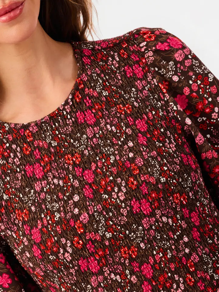 Mary Square Lucille Dress | Granada Glen Cocoa