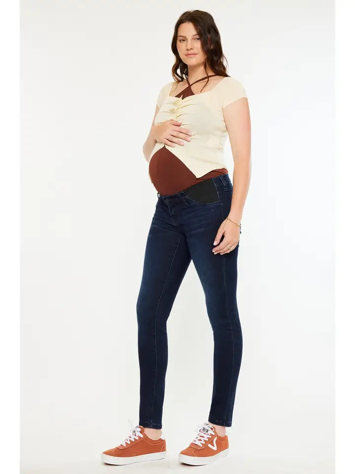 Kancan Maternity Inset Band Skinny Jeans