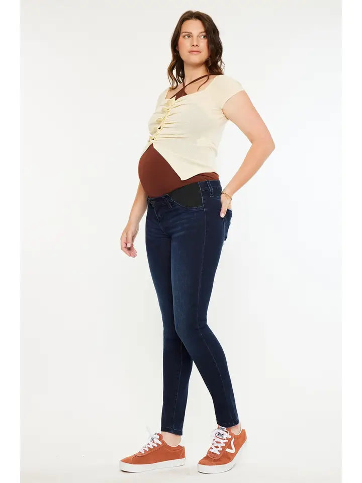 Kancan Maternity Inset Band Skinny Jeans
