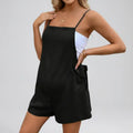 Maternity Sleeveless Tie Side Romper with Adjustable Straps