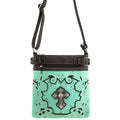Mint Green Cross Western Crossbody Purse
