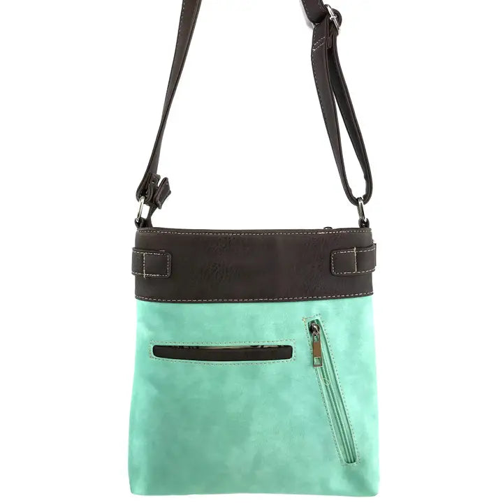 Mint Green Cross Western Crossbody Purse