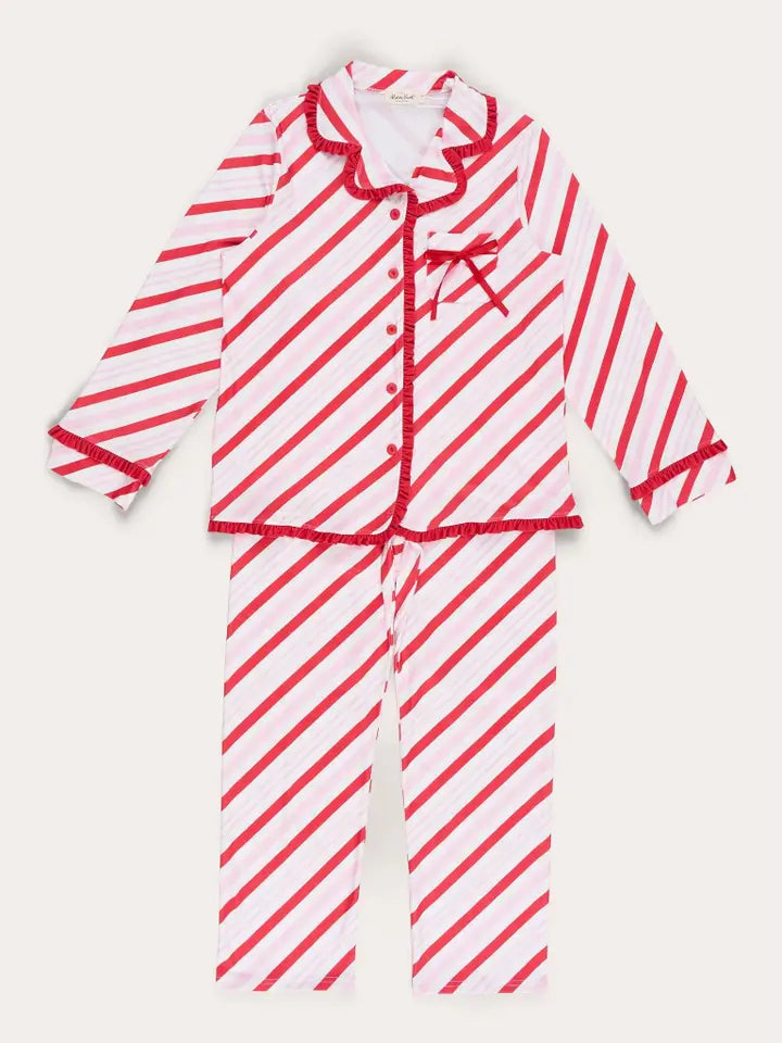 Mom & Me Christmas Peppermint Stripe Pajamas