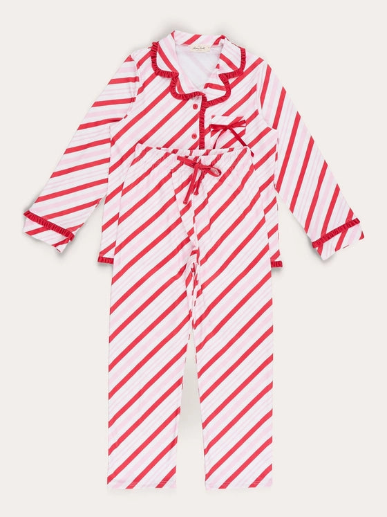 Mom & Me Christmas Peppermint Stripe Pajamas