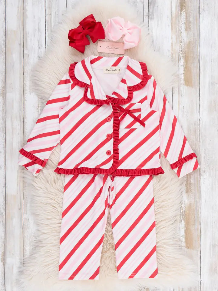 Mom & Me Christmas Peppermint Stripe Pajamas