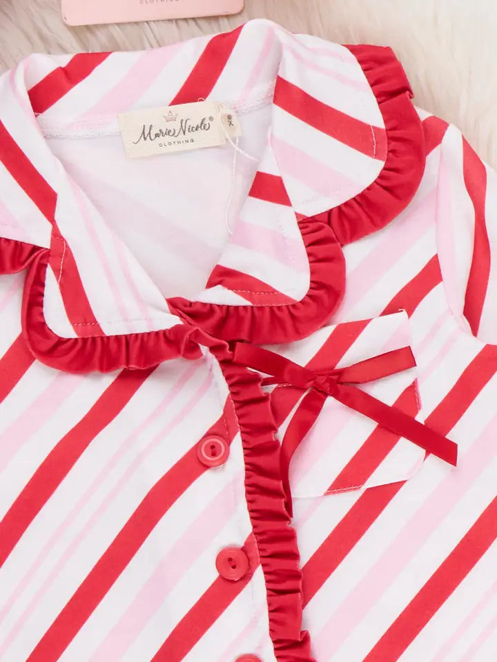 Mom & Me Peppermint Stripe Pajamas – Whimsies & Grace