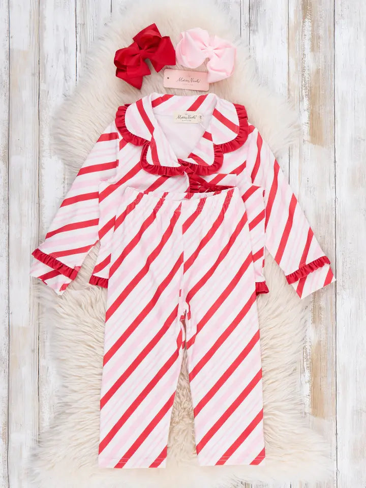 Mom & Me Christmas Peppermint Stripe Pajamas