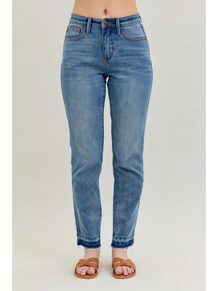 Judy Blue Mr Rigid Magic Release Hem Bf Jeans